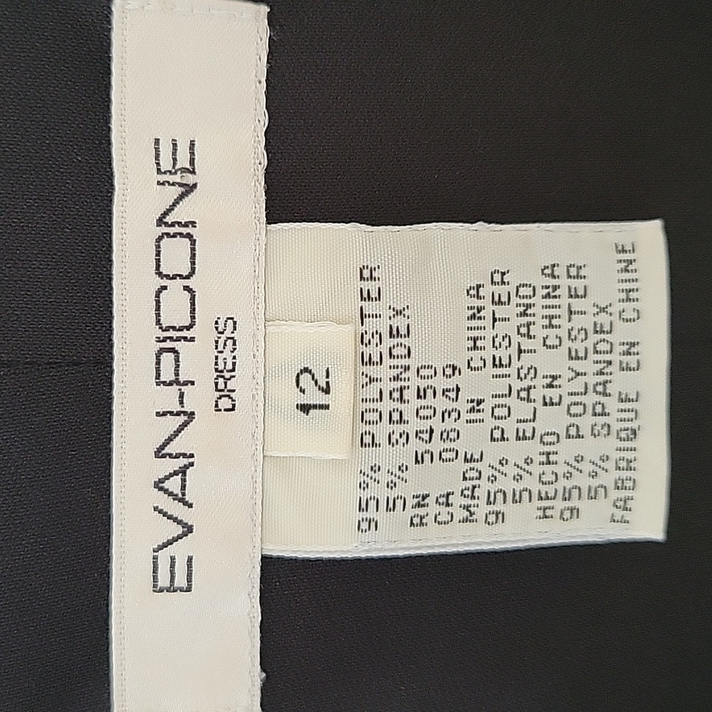 Evan-Picone Multicolor V-Neck Patterned Dress, Si… - image 8